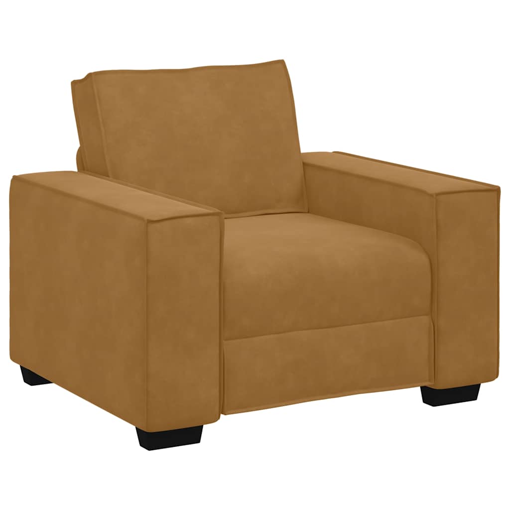 Sessel Braun 100x78x84 cm Samt