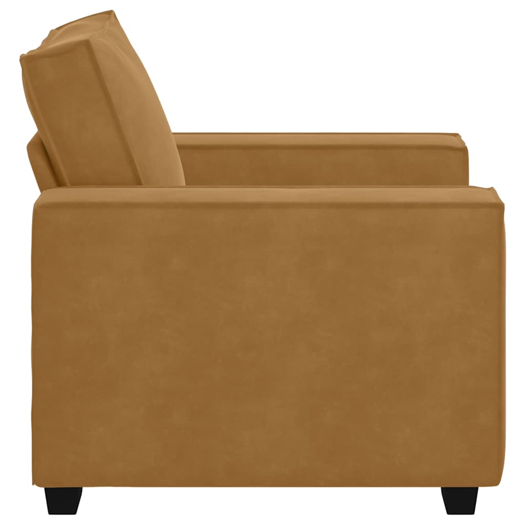 Sessel Braun 100x78x84 cm Samt