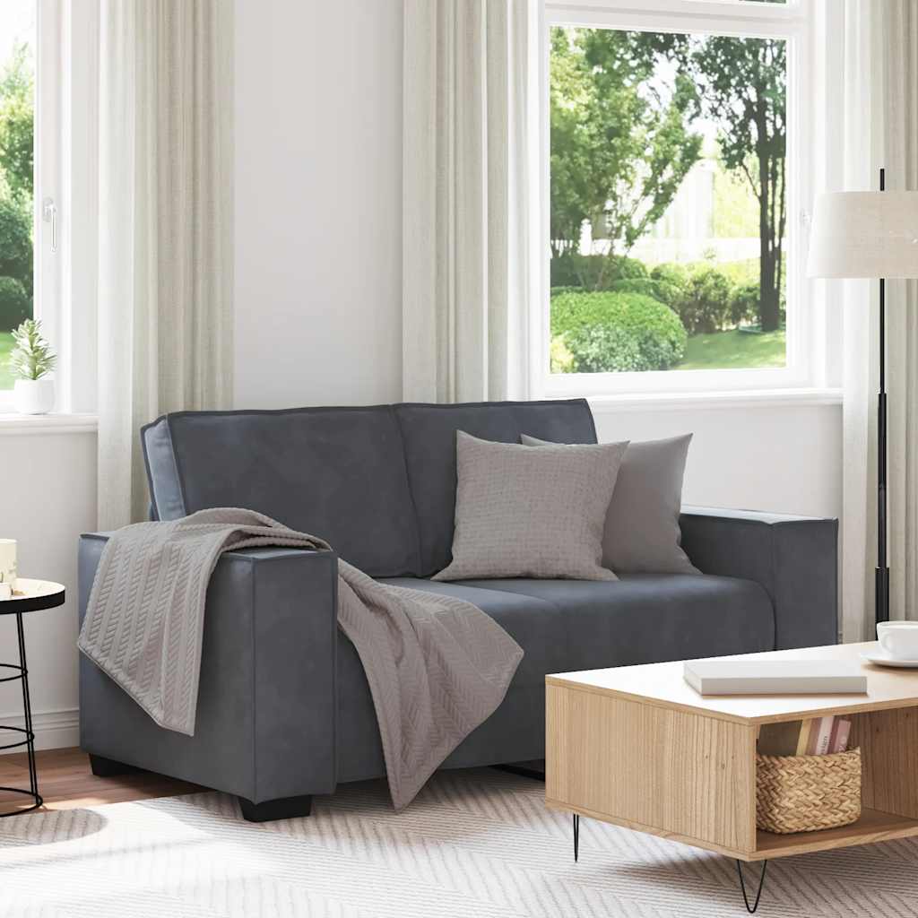 2-Sitzer-Sofa Dunkelgrau 160x78x84 cm Samt