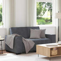2-Sitzer-Sofa Dunkelgrau 160x78x84 cm Samt