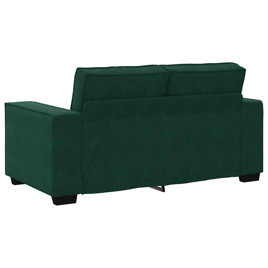 2-Sitzer-Sofa Dunkelgrün 160x78x84 cm Samt