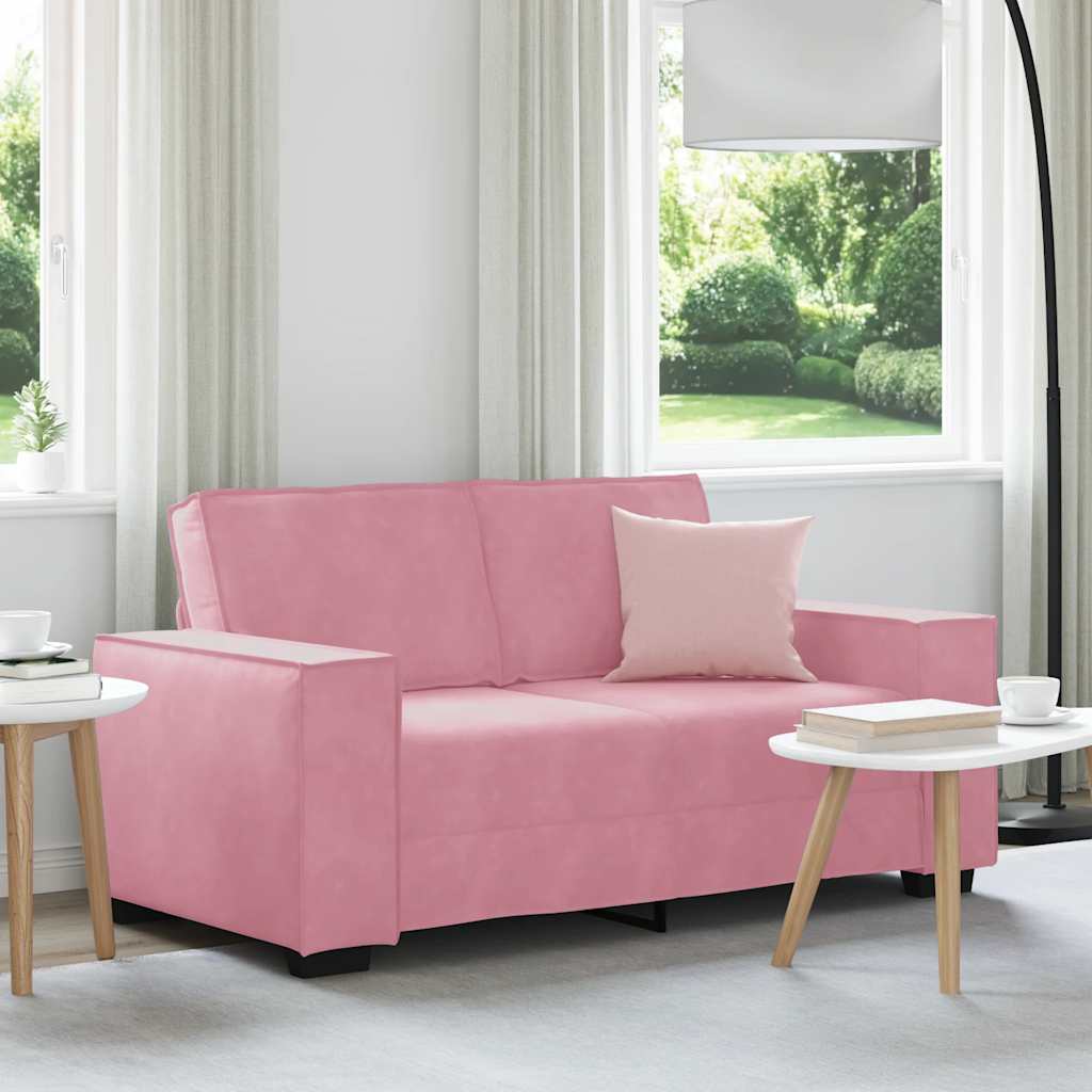 2-Sitzer-Sofa Rosa 160x78x84 cm Samt