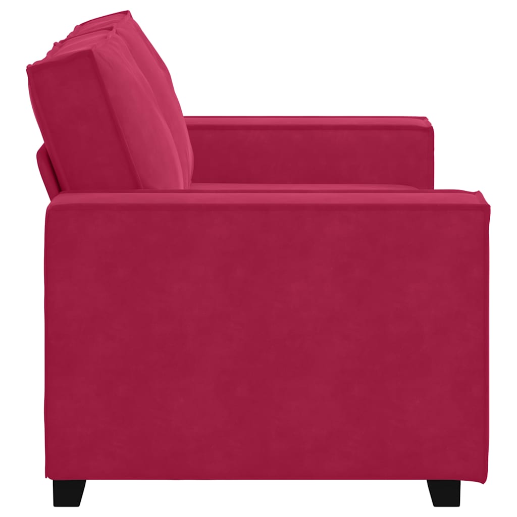 2-Sitzer-Sofa Weinrot 160x78x84 cm Samt