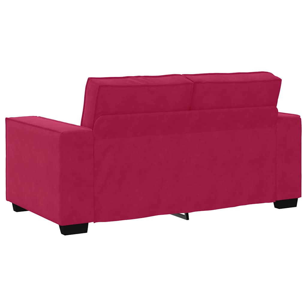 2-Sitzer-Sofa Weinrot 160x78x84 cm Samt
