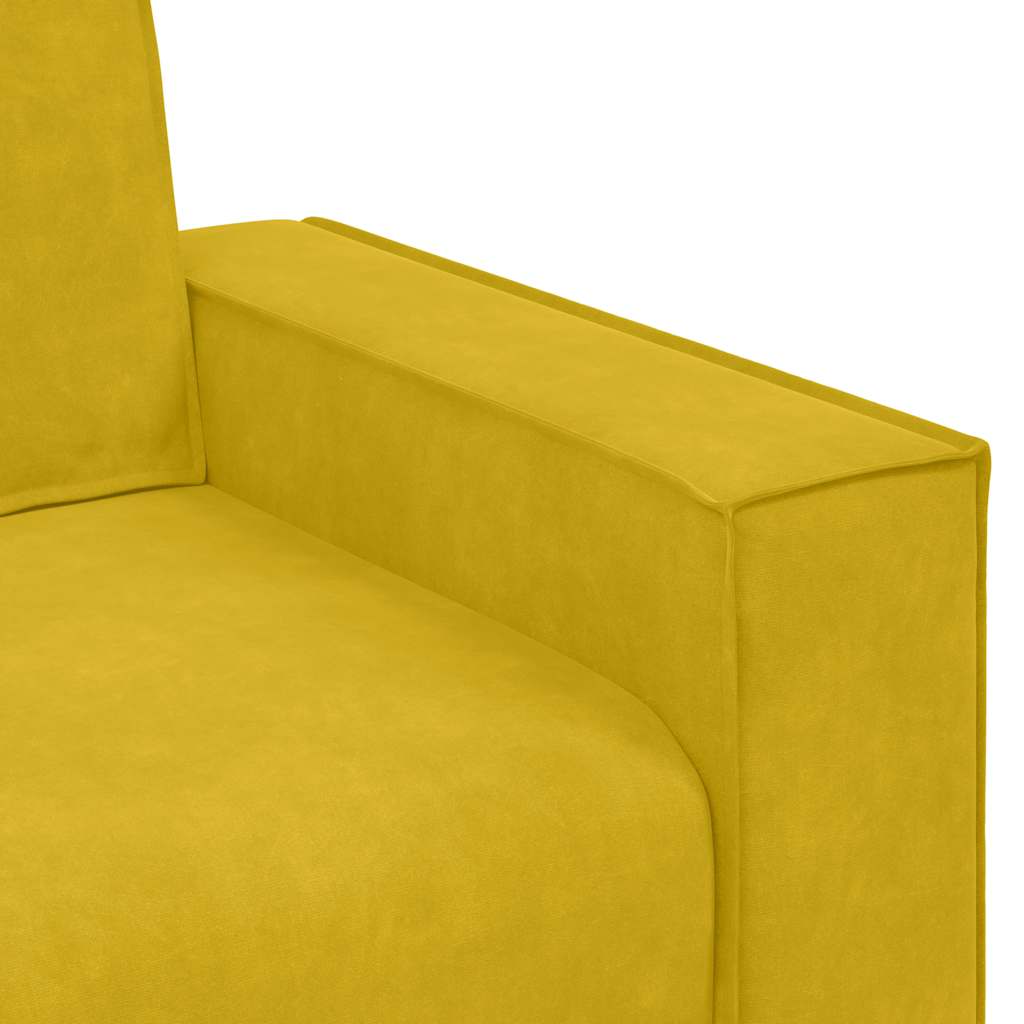 2-Sitzer-Sofa Gelb 160x78x84 cm Samt