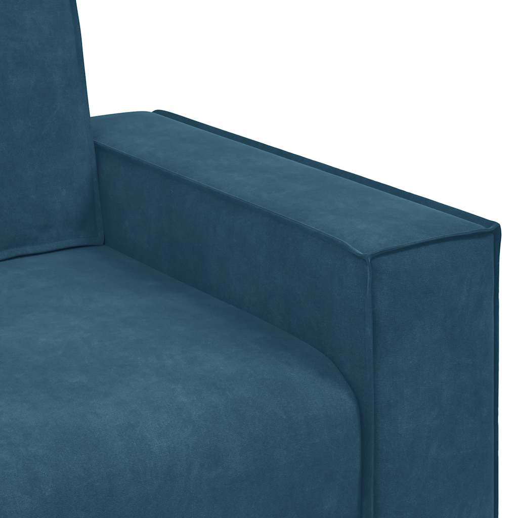2-Sitzer-Sofa Blau 160x78x84 cm Samt