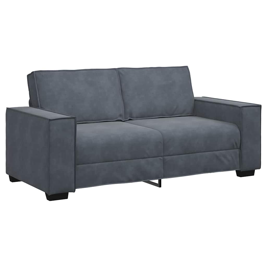 2-Sitzer-Sofa Dunkelgrau 180x78x84 cm Samt