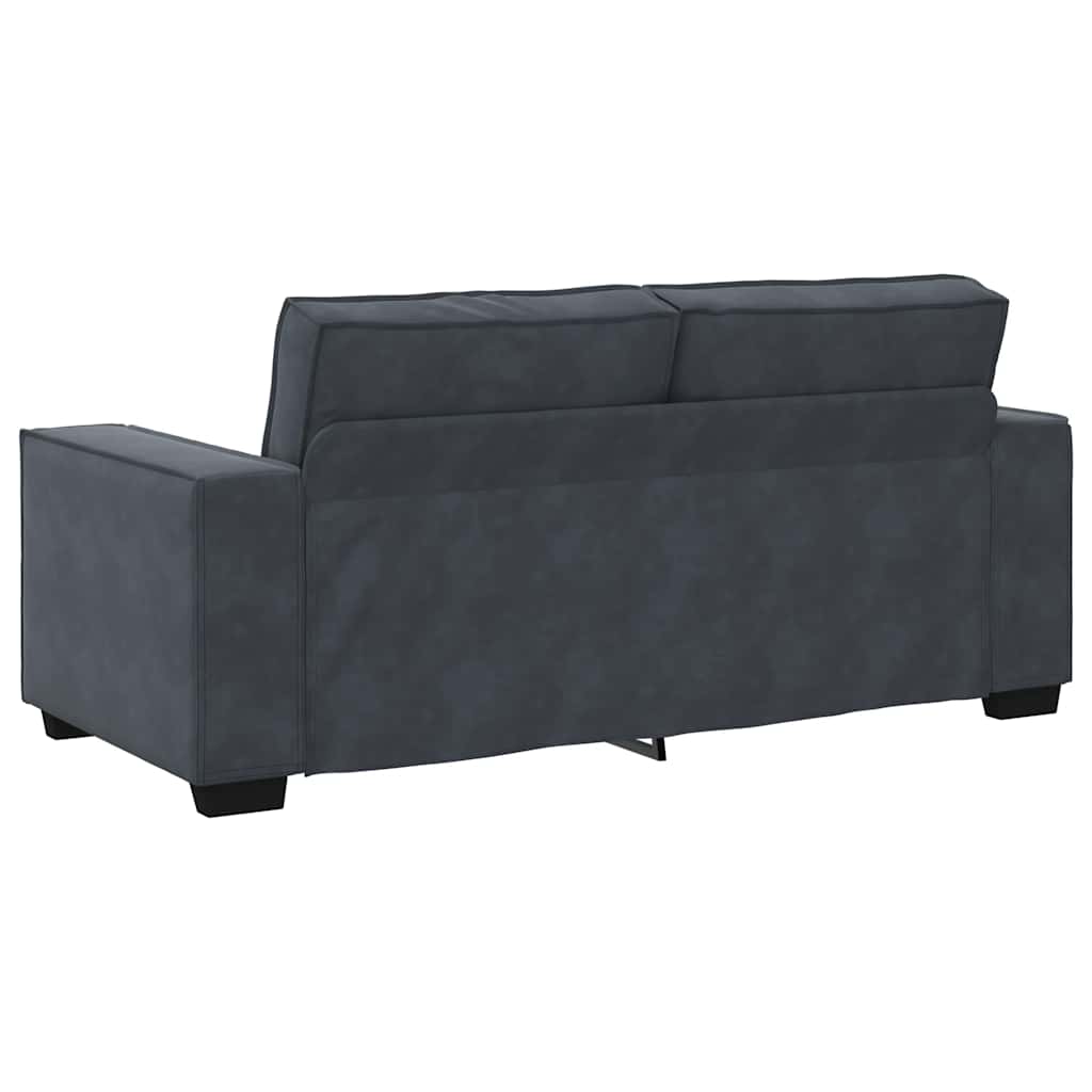 2-Sitzer-Sofa Dunkelgrau 180x78x84 cm Samt