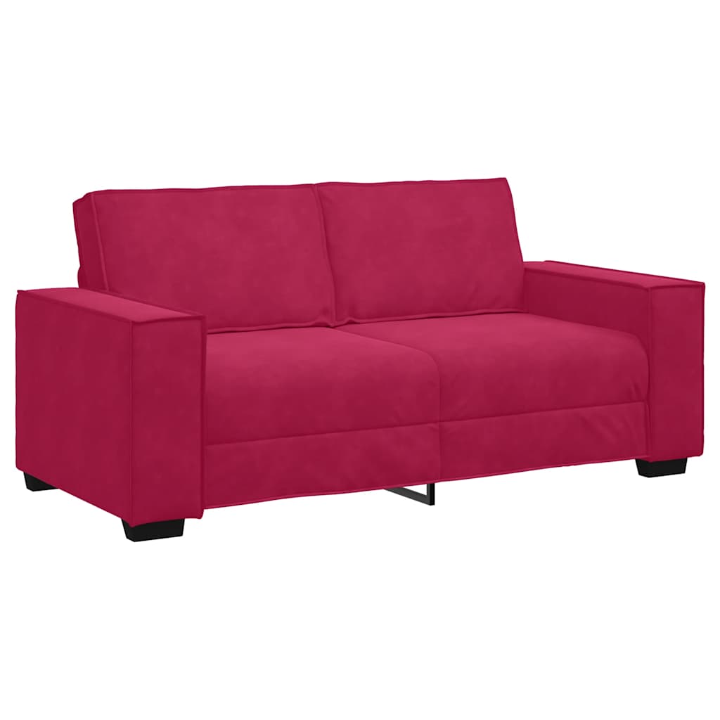 2-Sitzer-Sofa Weinrot 180x78x84 cm Samt