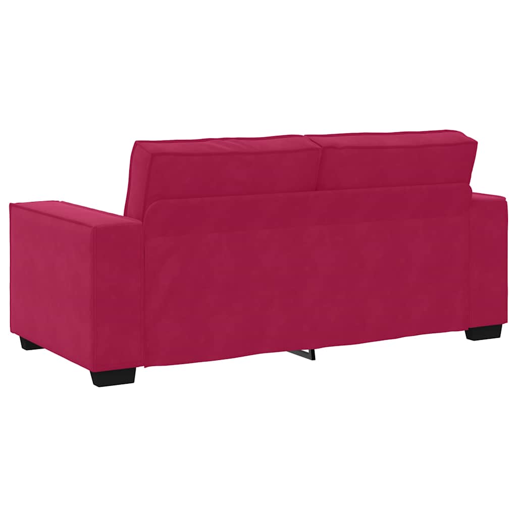 2-Sitzer-Sofa Weinrot 180x78x84 cm Samt