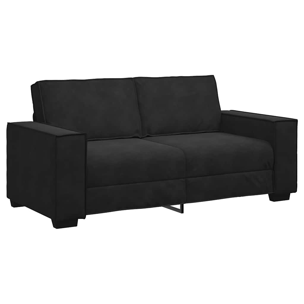 2-Sitzer-Sofa Schwarz 180x78x84 cm Samt