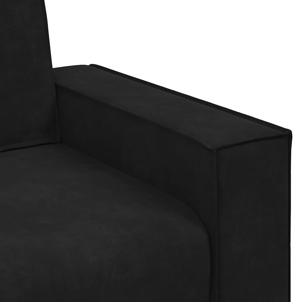 2-Sitzer-Sofa Schwarz 180x78x84 cm Samt