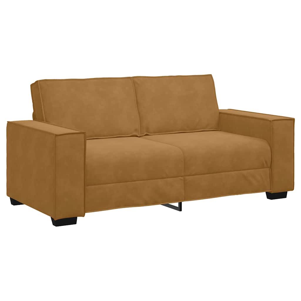 2-Sitzer-Sofa Braun 180x78x84 cm Samt