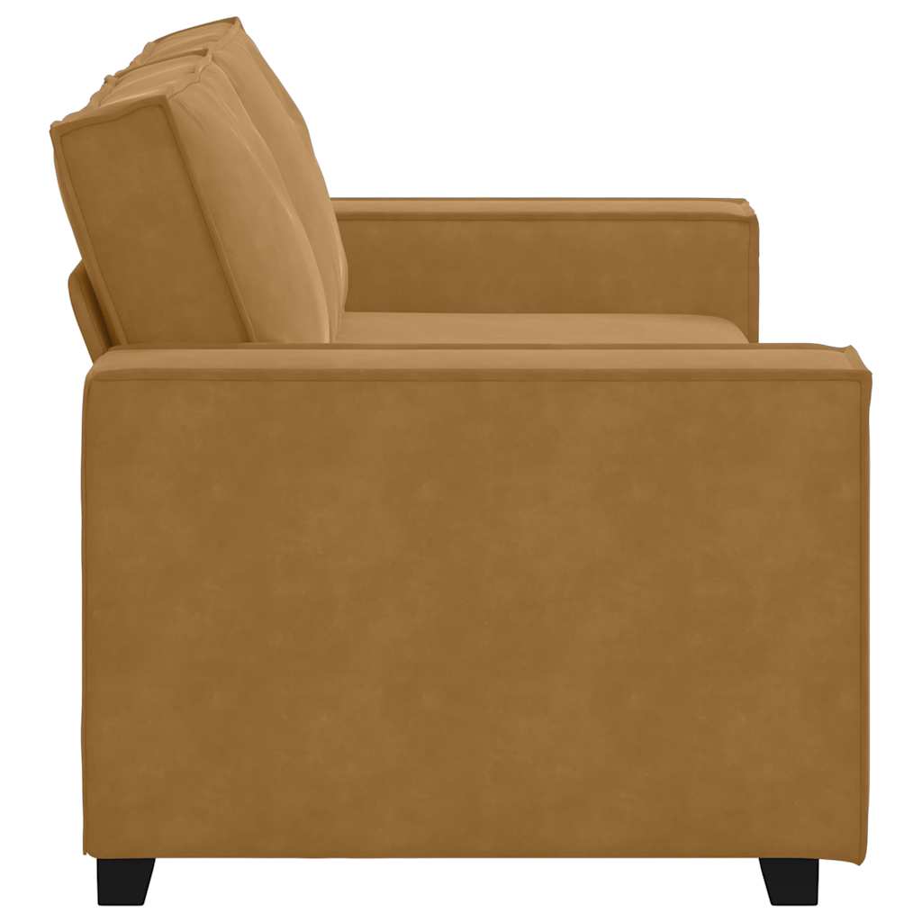 2-Sitzer-Sofa Braun 180x78x84 cm Samt