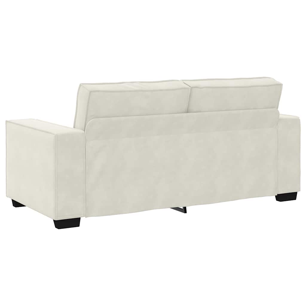 2-Sitzer-Sofa Creme 180x78x84 cm Samt