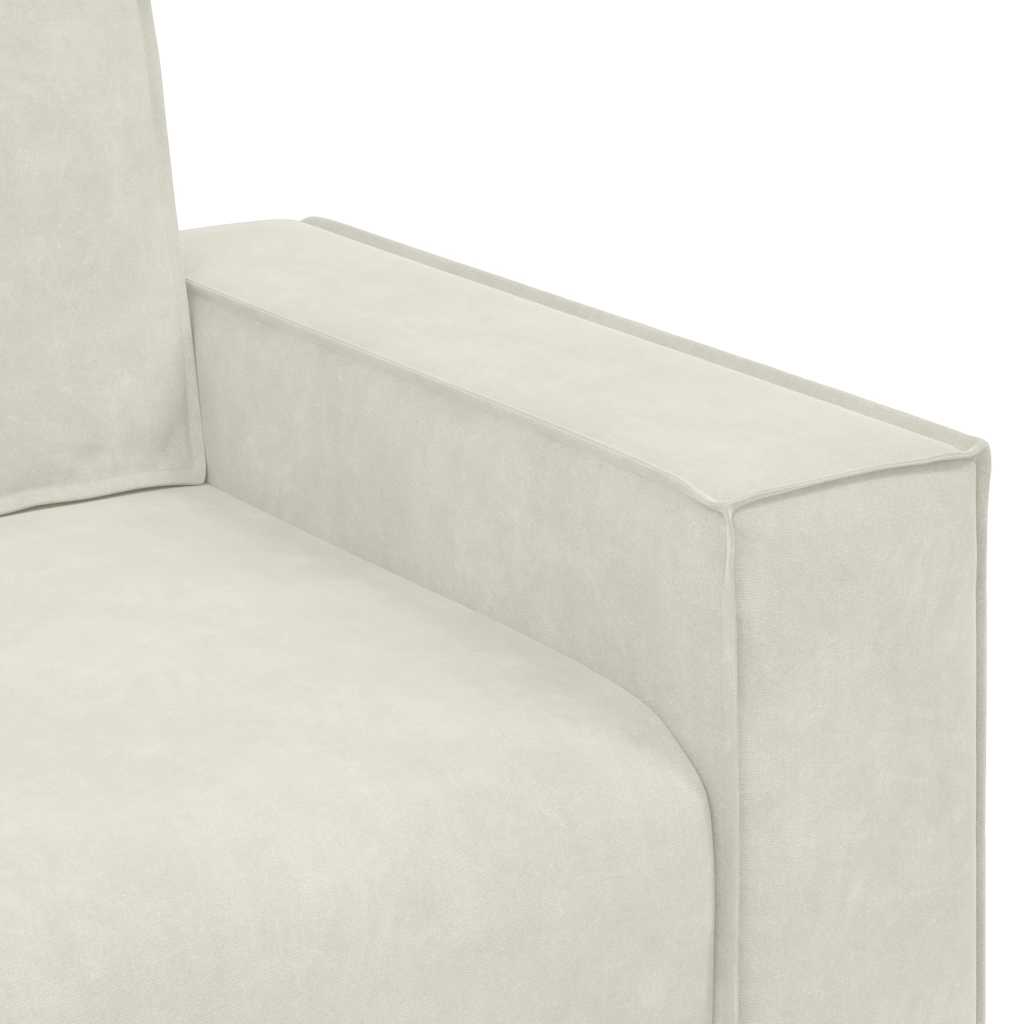 2-Sitzer-Sofa Creme 180x78x84 cm Samt