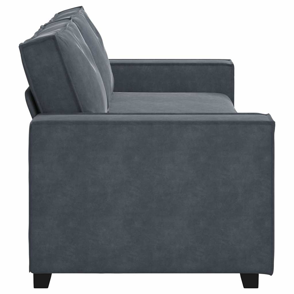 3-Sitzer-Sofa Dunkelgrau 220x78x84 cm Samt