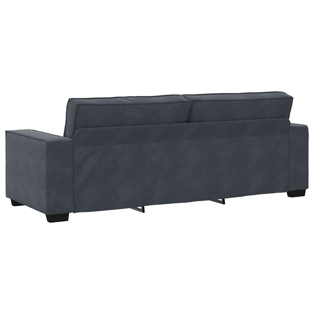 3-Sitzer-Sofa Dunkelgrau 220x78x84 cm Samt