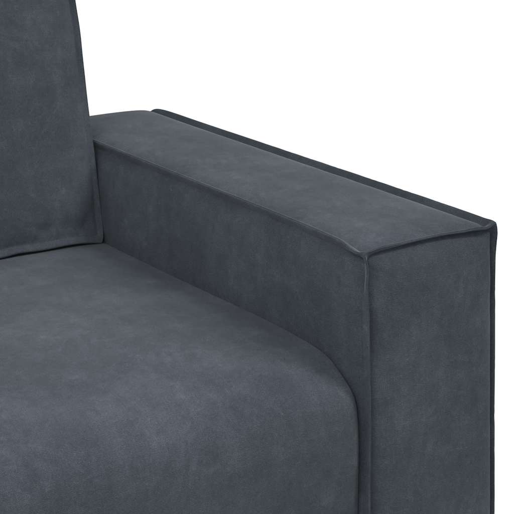 3-Sitzer-Sofa Dunkelgrau 220x78x84 cm Samt