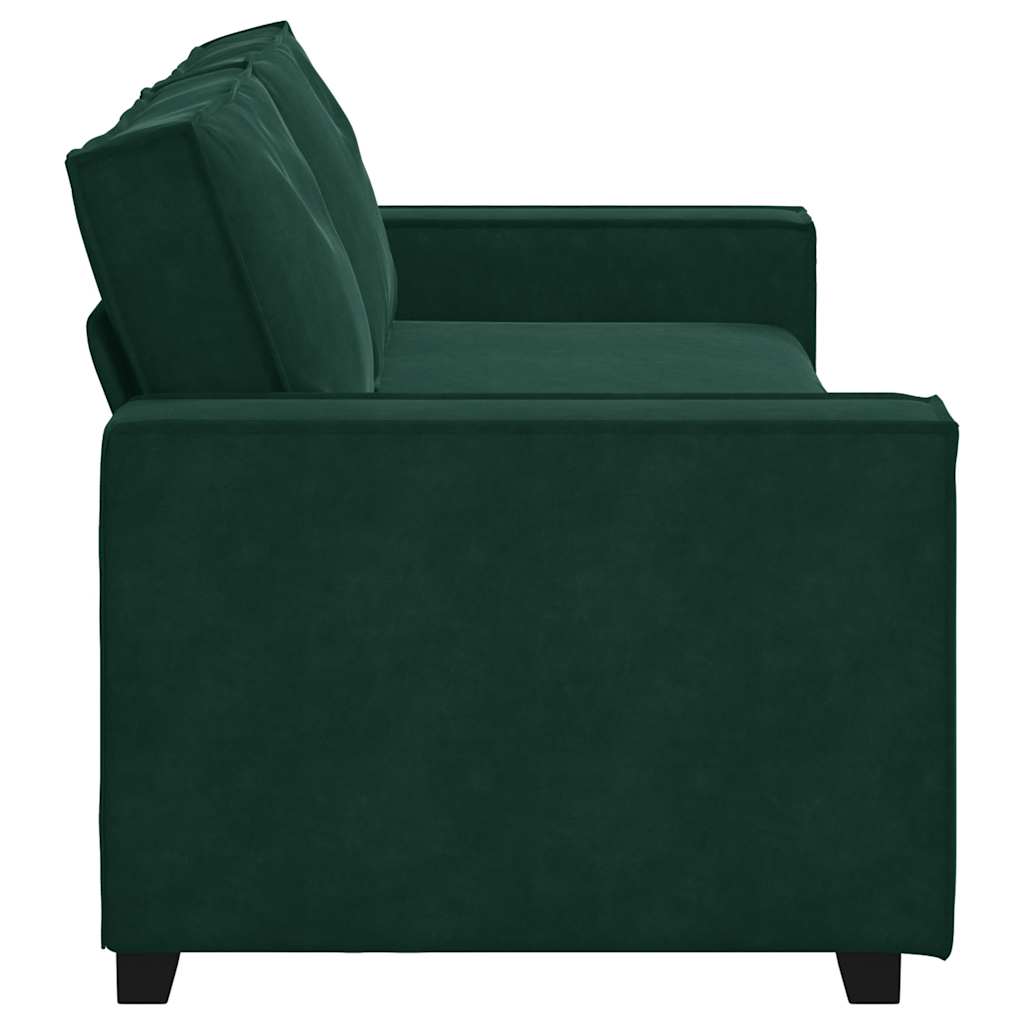 3-Sitzer-Sofa Dunkelgrün 220x78x84 cm Samt
