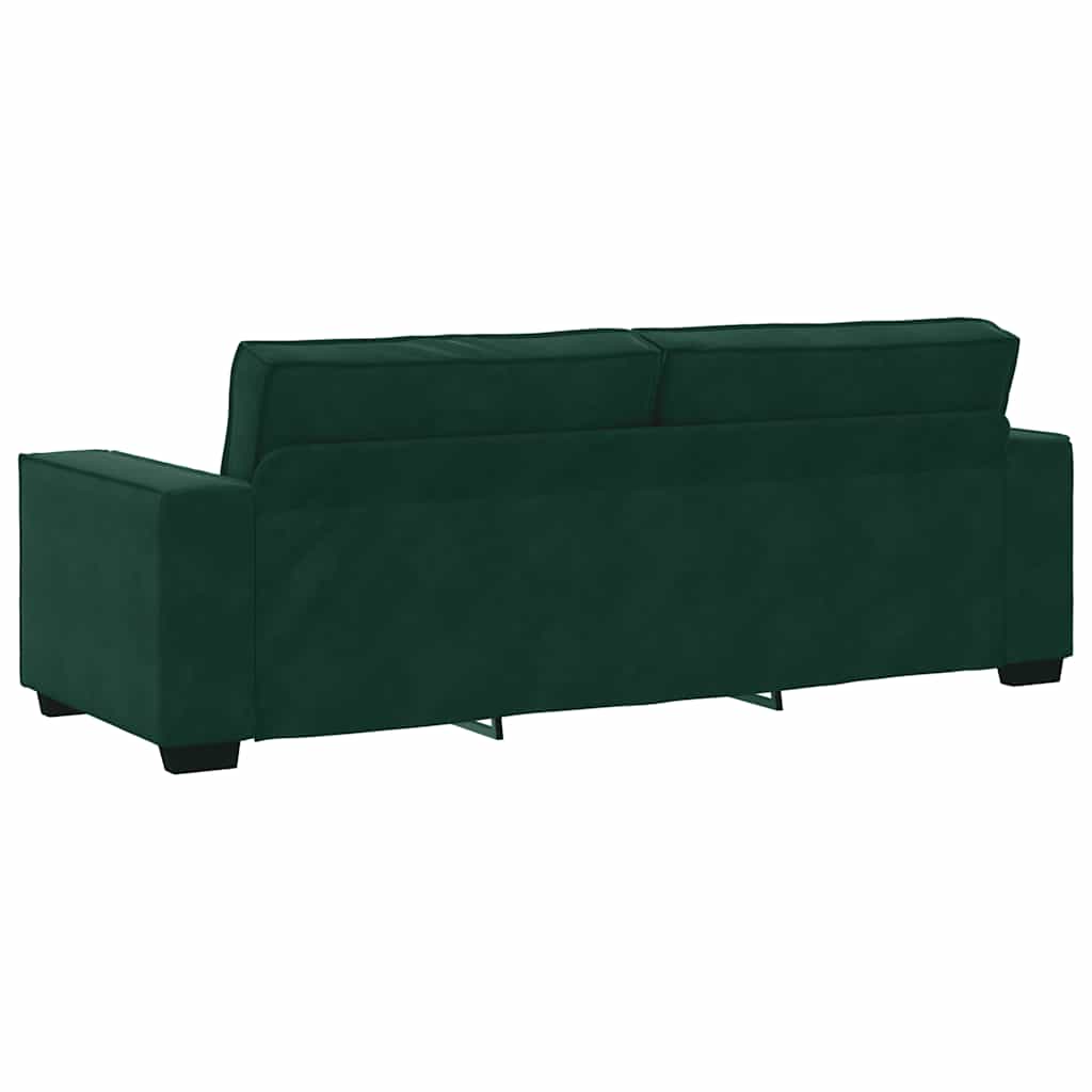 3-Sitzer-Sofa Dunkelgrün 220x78x84 cm Samt