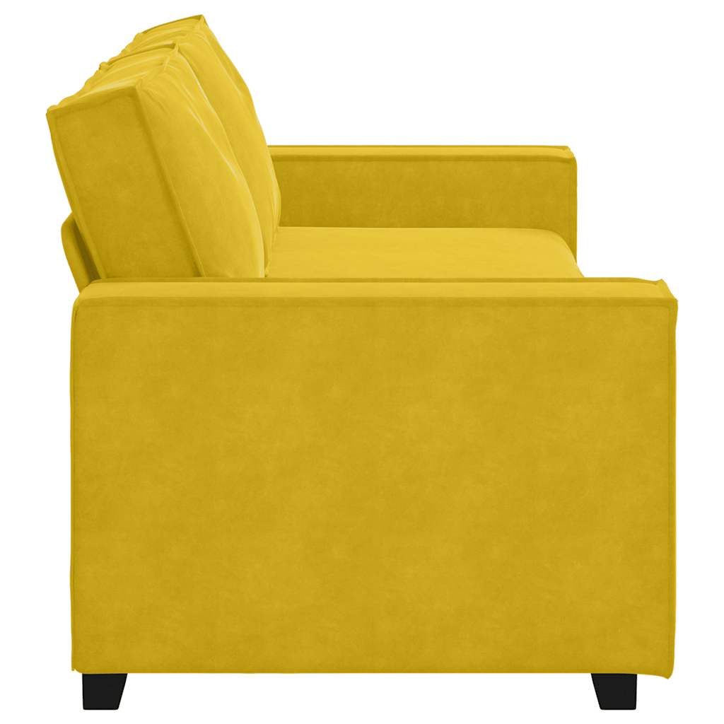 3-Sitzer-Sofa Gelb 220x78x84 cm Samt