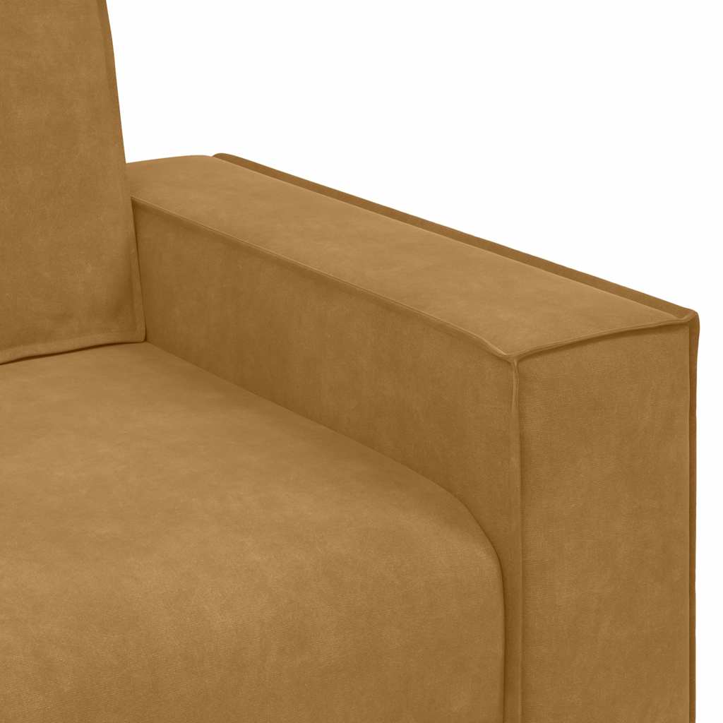 3-Sitzer-Sofa Braun 220x78x84 cm Samt
