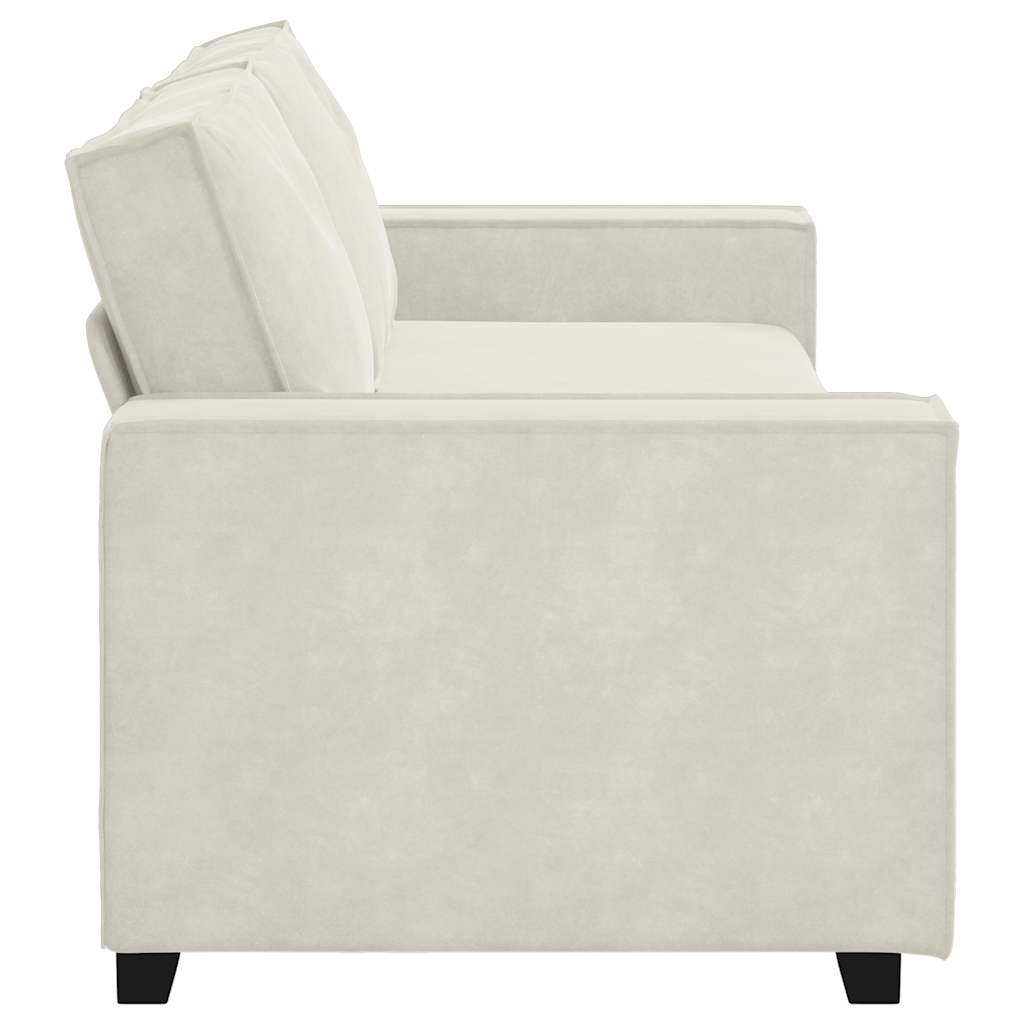 3-Sitzer-Sofa Creme 220x78x84 cm Samt