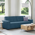 3-Sitzer-Sofa Blau 220x78x84 cm Samt