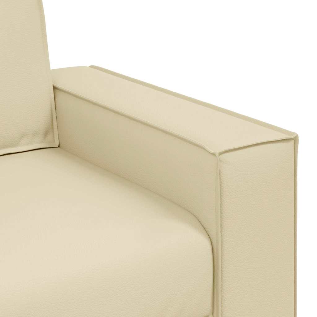Sofa-Sessel Creme 100 cm Kunstleder