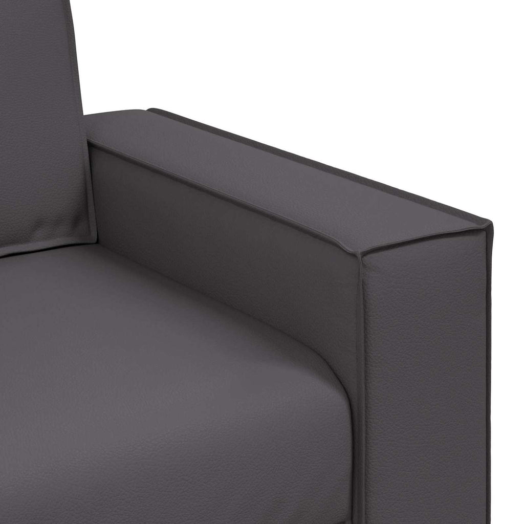 Sofa-Sessel Grau 100 cm Kunstleder