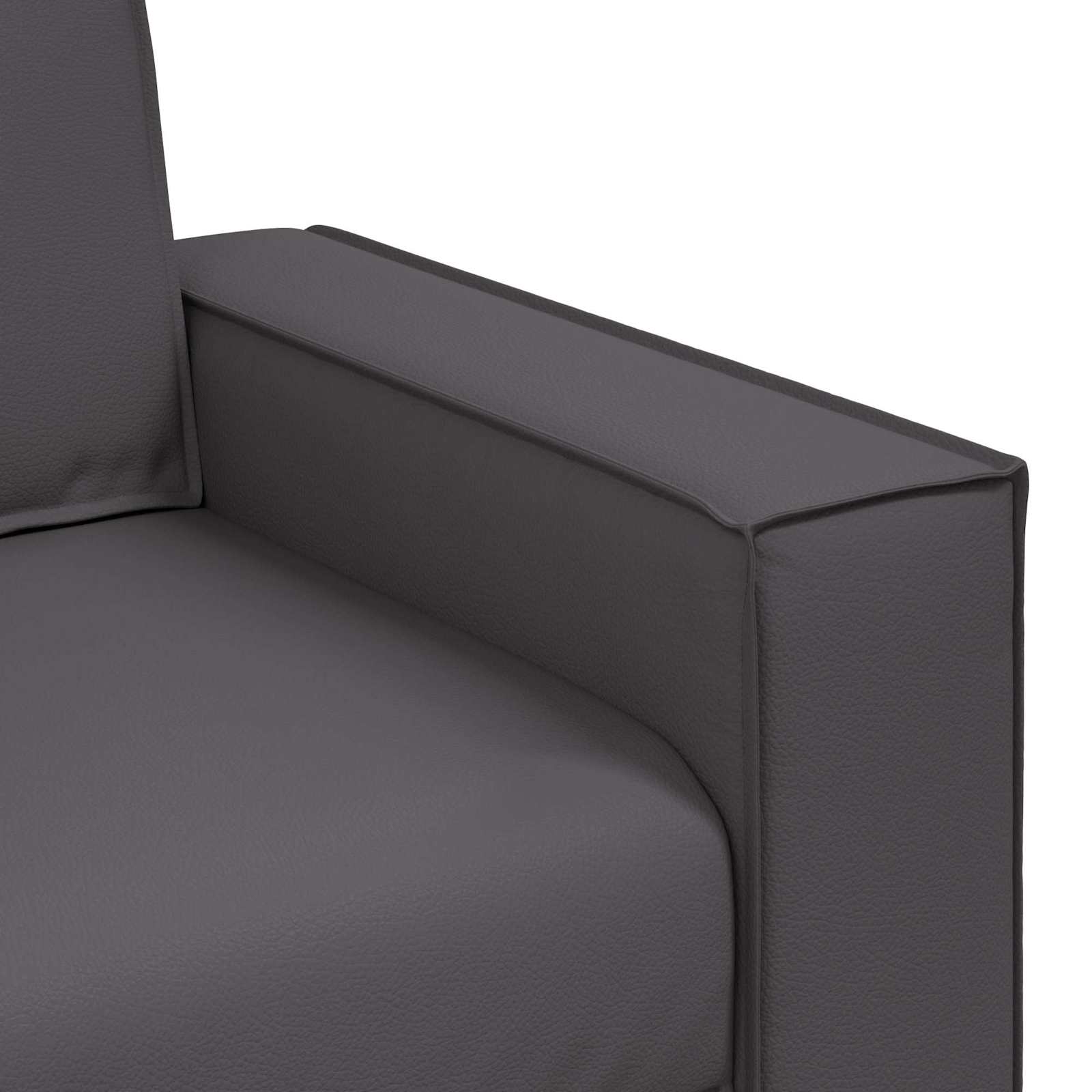 Sofa-Sessel Grau 100 cm Kunstleder