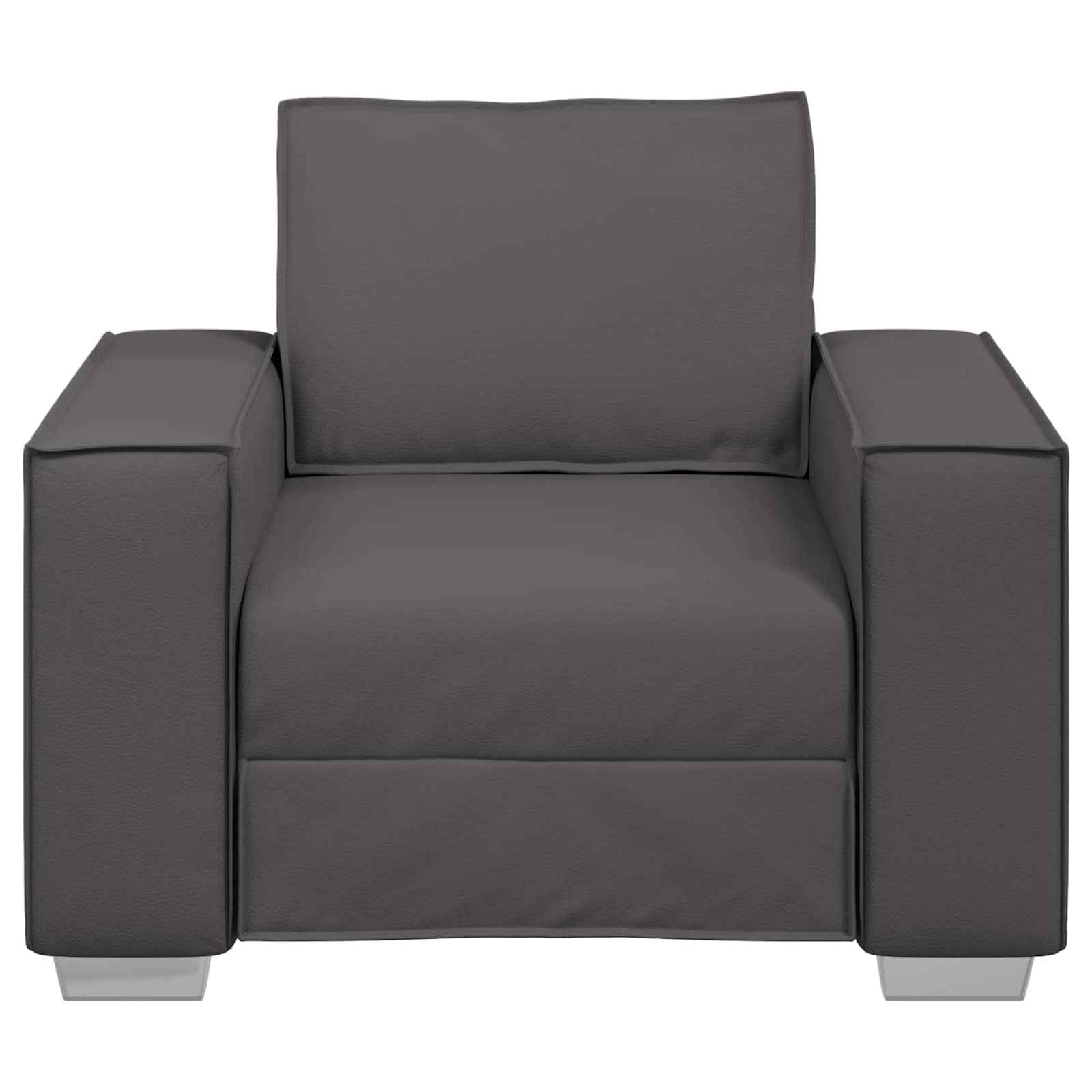 Sofa-Sessel Grau 100 cm Kunstleder