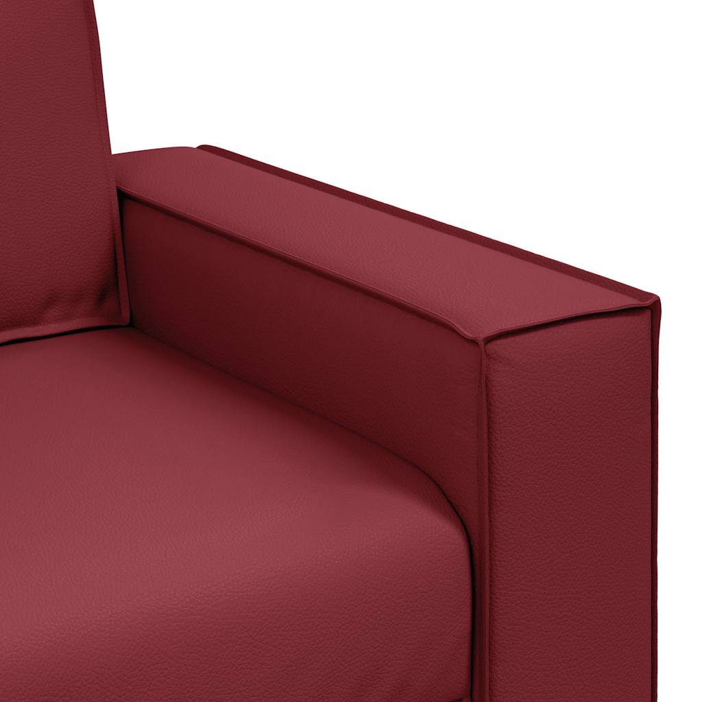 Sofa-Sessel Weinrot 100 cm Kunstleder