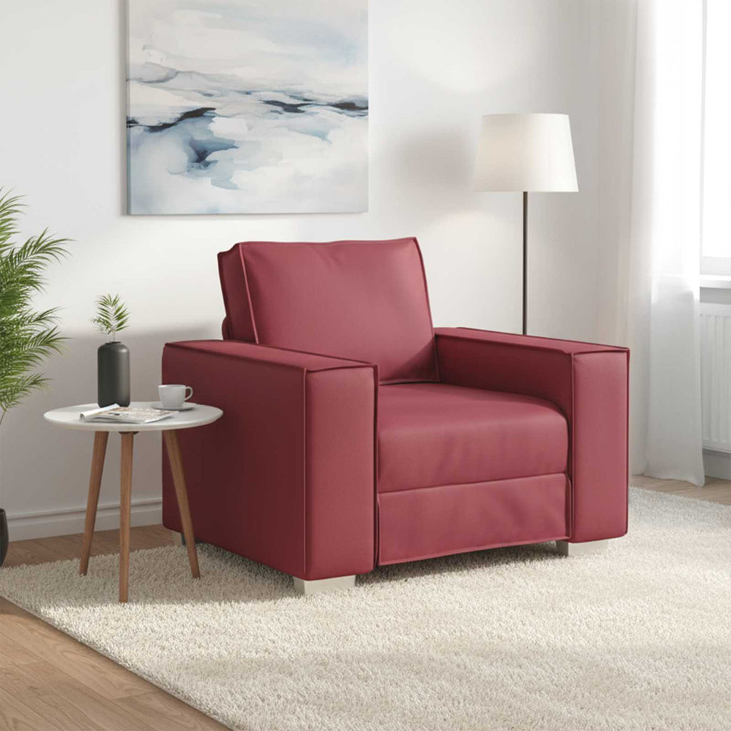 Sofa-Sessel Weinrot 100 cm Kunstleder