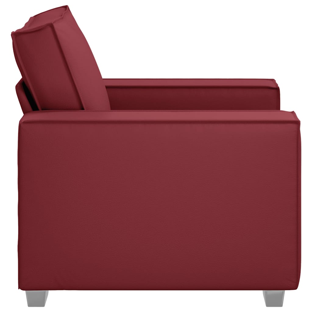 Sofa-Sessel Weinrot 100 cm Kunstleder