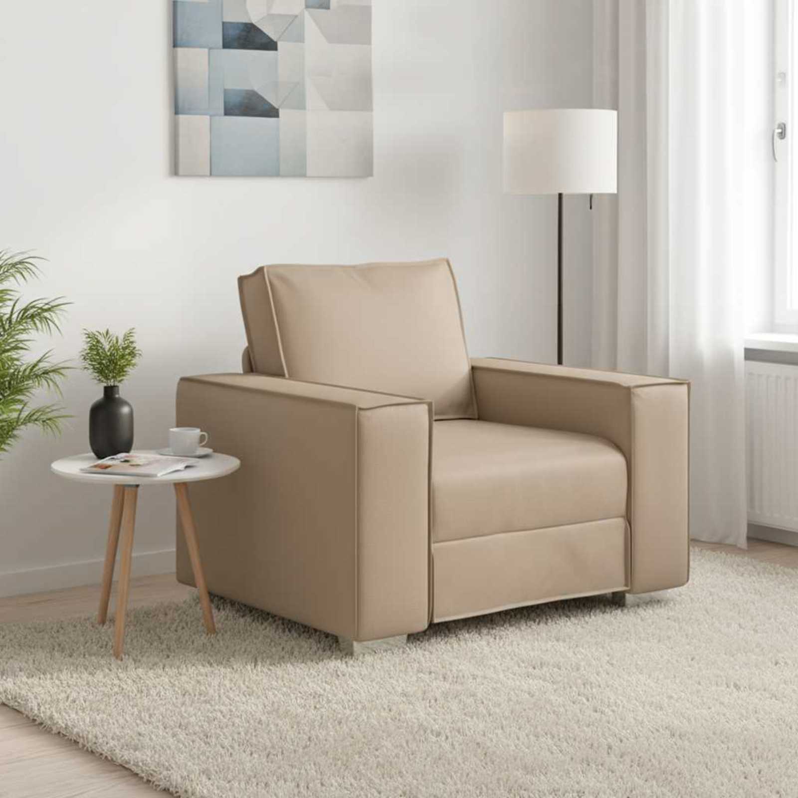 Sofa-Sessel Cappuccino 100 cm Kunstleder