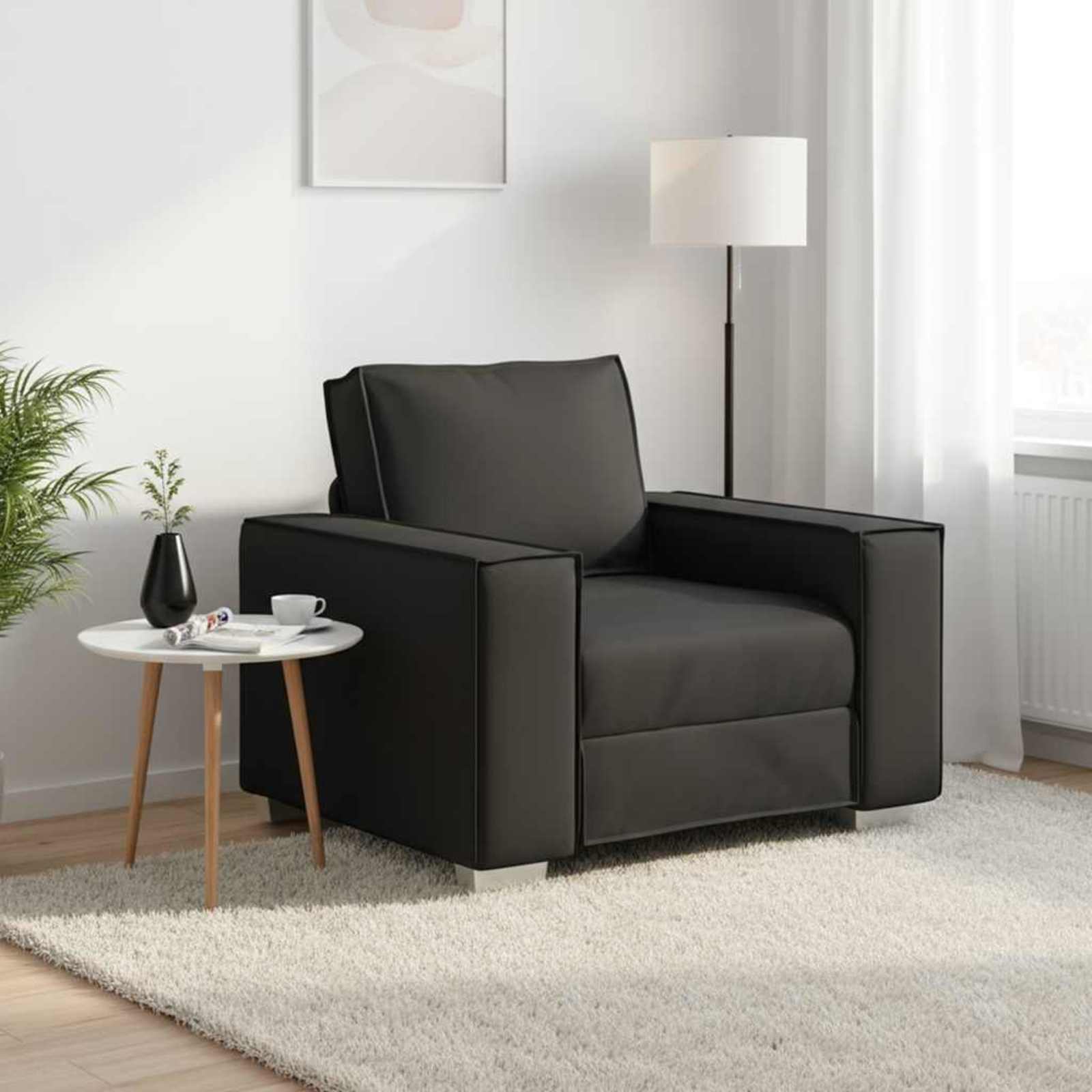 Sofa-Sessel Schwarz 100 cm Kunstleder