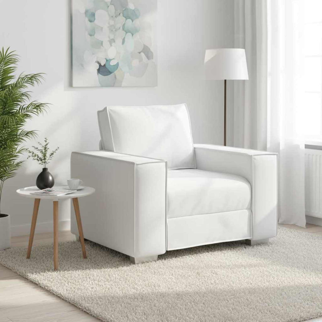 Sofa-Sessel Weiß 100 cm Kunstleder