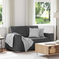 Zweisitzer-Sofa Grau 160 cm Kunstleder