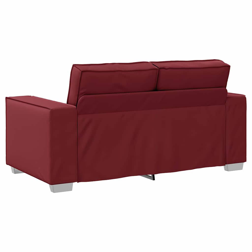 Zweisitzer-Sofa Weinrot 160 cm Kunstleder