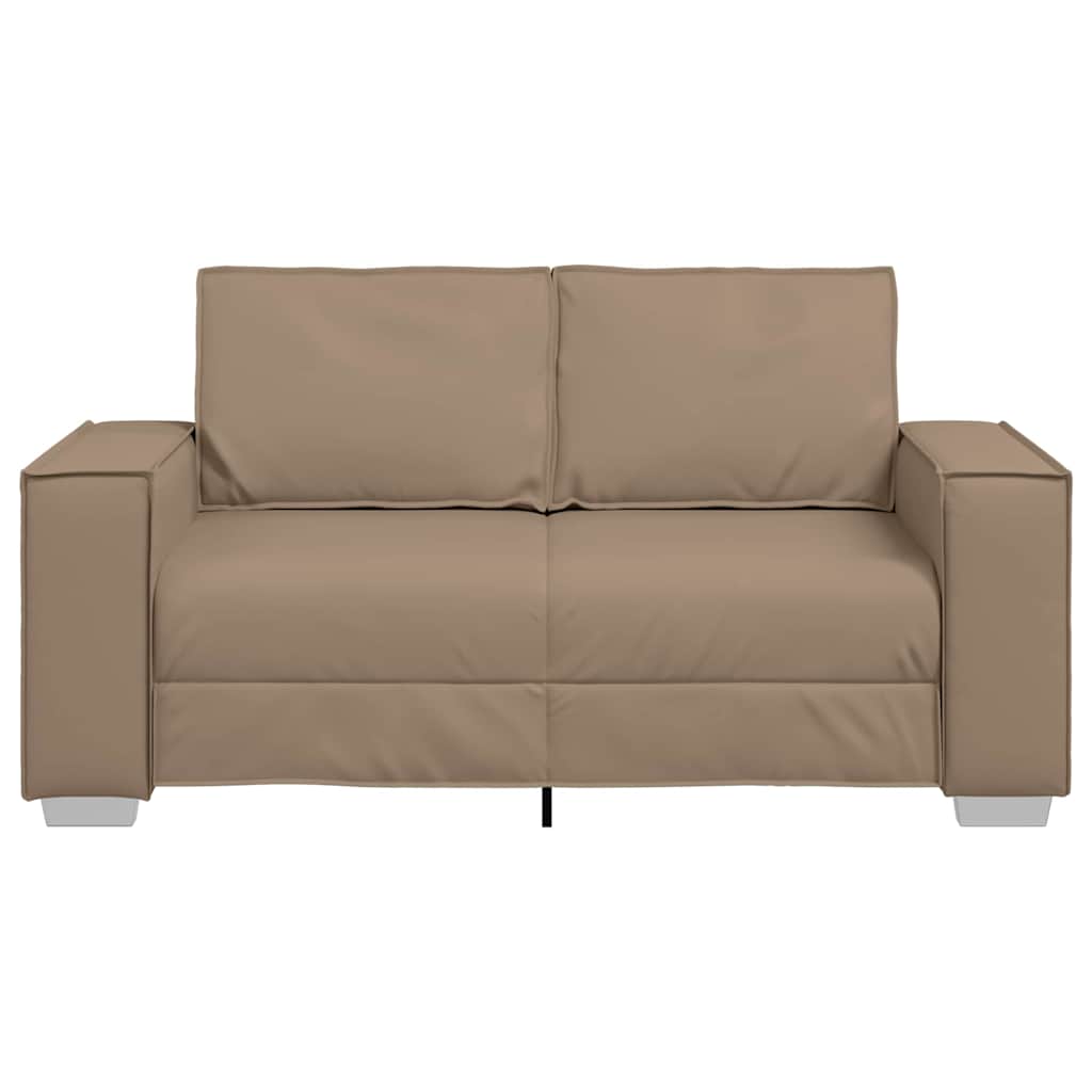 Zweisitzer-Sofa Cappuccino 160 cm Kunstleder