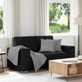Zweisitzer-Sofa Schwarz 160 cm Kunstleder