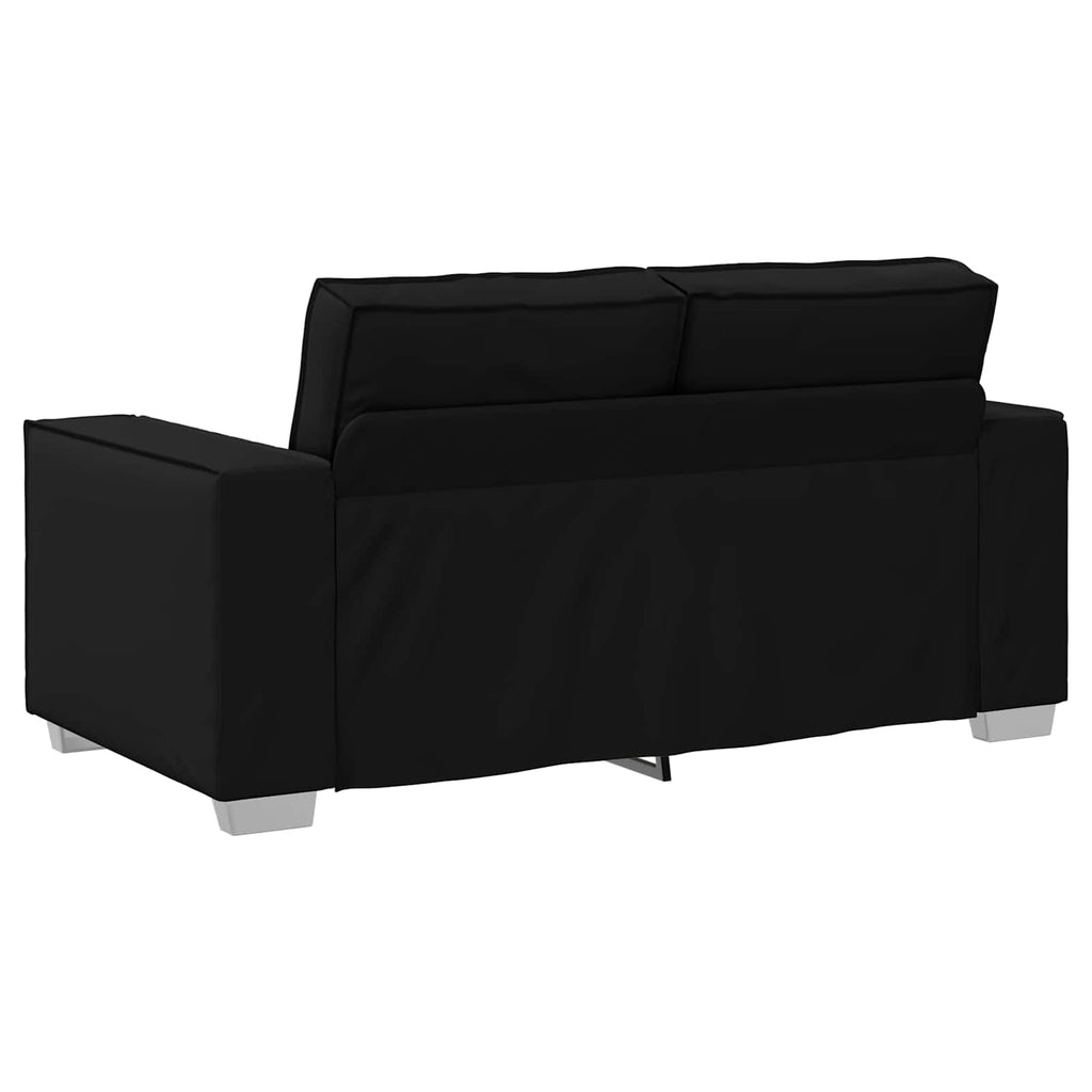 Zweisitzer-Sofa Schwarz 160 cm Kunstleder