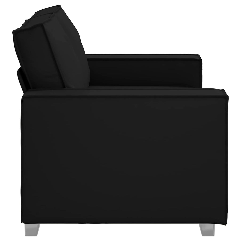 Zweisitzer-Sofa Schwarz 160 cm Kunstleder