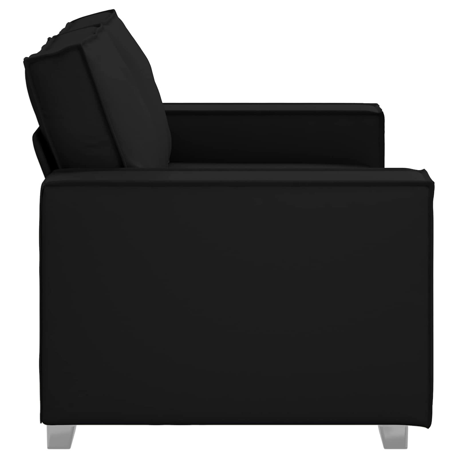 Zweisitzer-Sofa Schwarz 160 cm Kunstleder