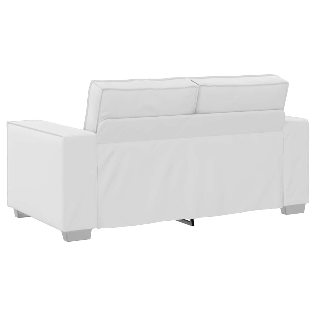 Zweisitzer-Sofa Weiß 160 cm Kunstleder