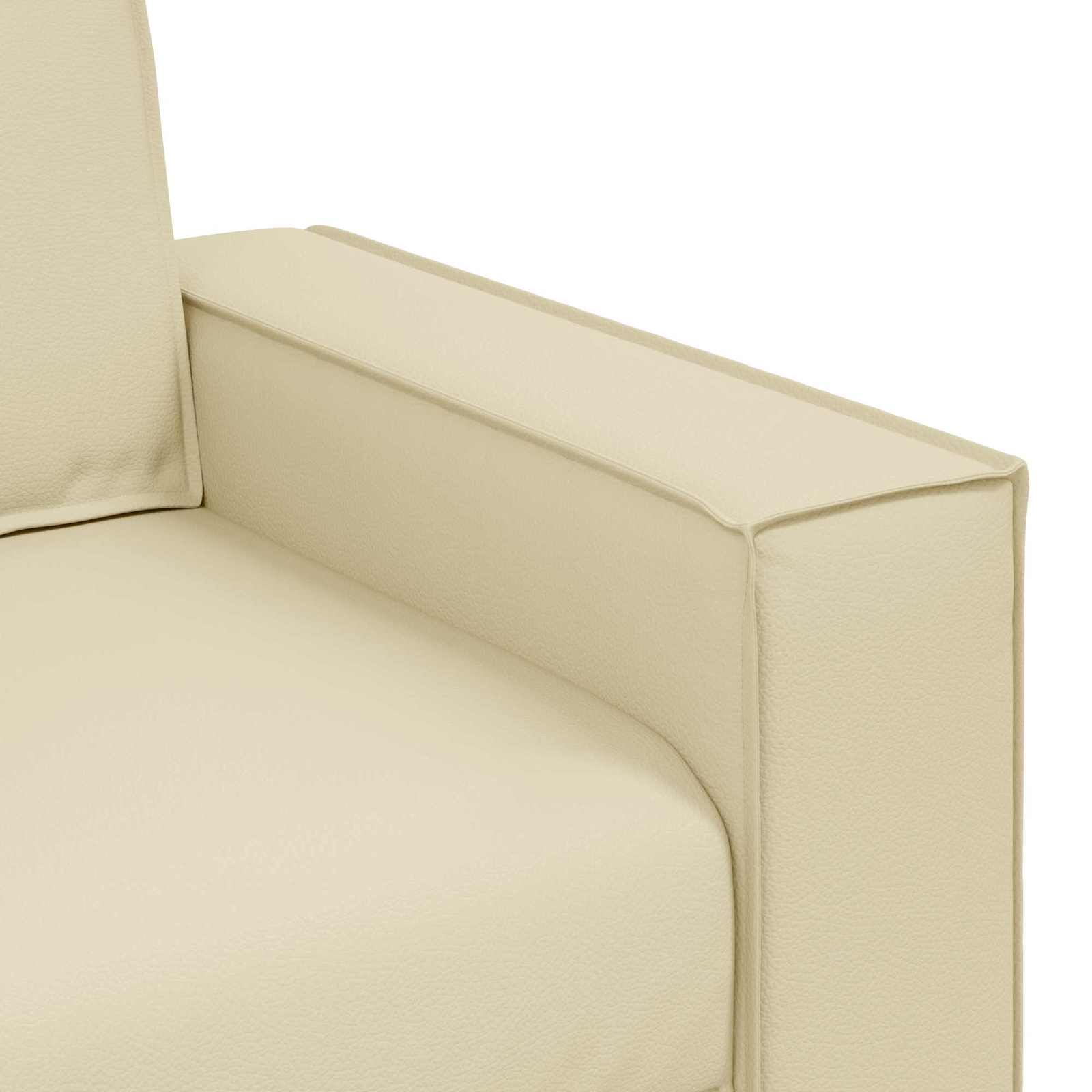 Zweisitzer-Sofa Creme 180 cm Kunstleder