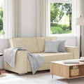 Zweisitzer-Sofa Creme 180 cm Kunstleder