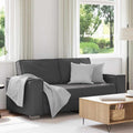 Zweisitzer-Sofa Grau 180 cm Kunstleder